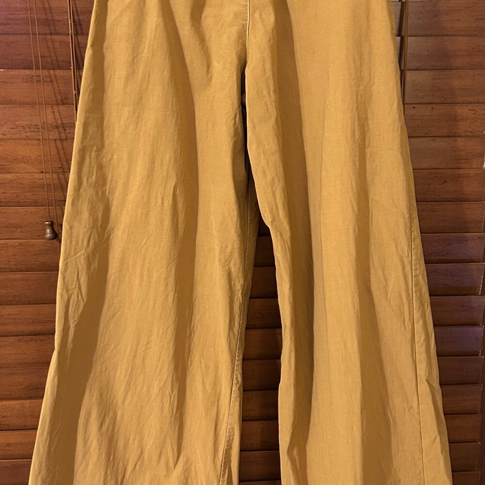 ✨ Anthro Maeve Contrast Stitch High-Rise Wide-Leg Pants - EUC - 4 - Orig $148 ✨ - Picture 6 of 9